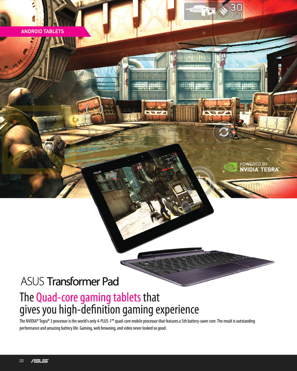 SITEX 2012 price list image brochure of ASUS Transformer Pad Features