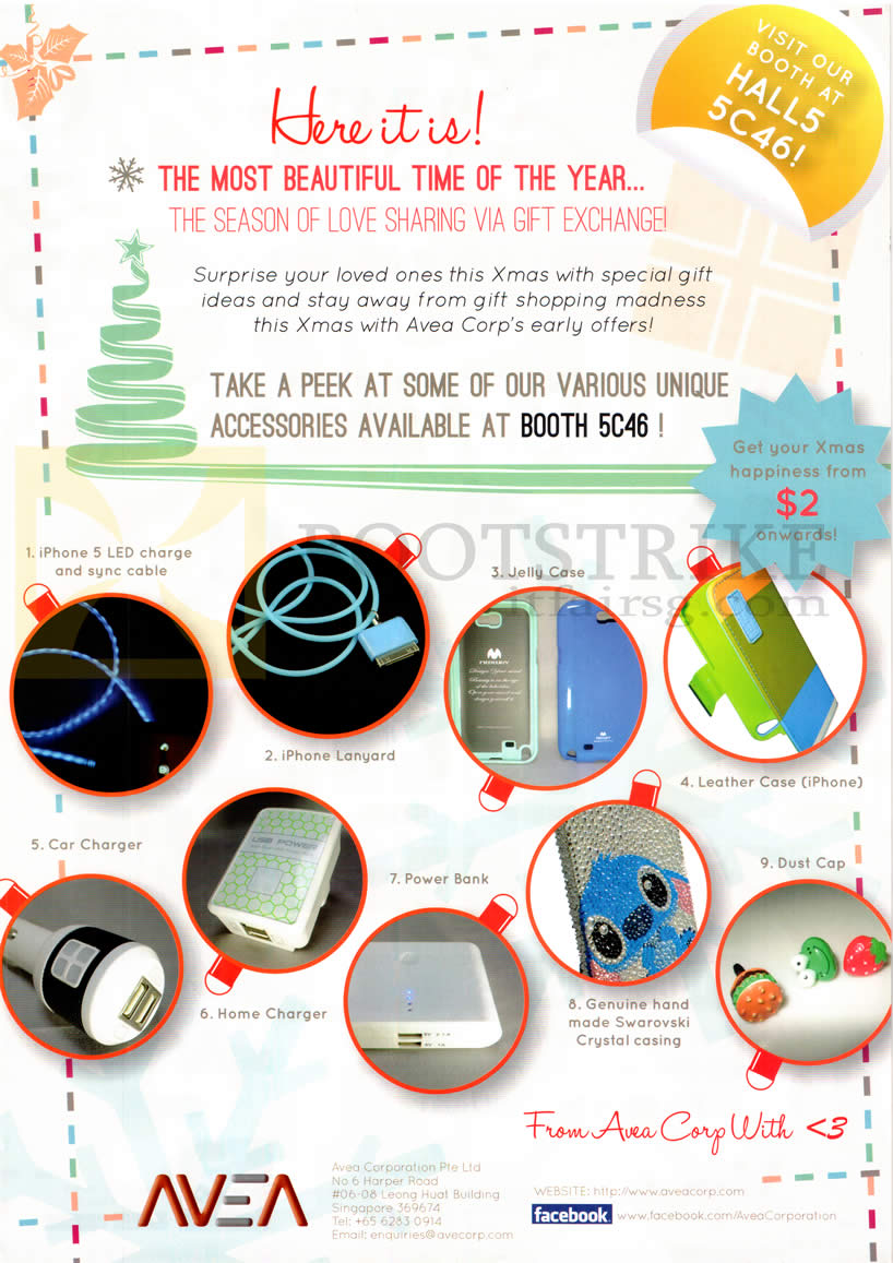 SITEX 2012 price list image brochure of Avea Xmoyo IPhone Accessories, Case, Charger, External Battery, Leather Case, Dust Cap