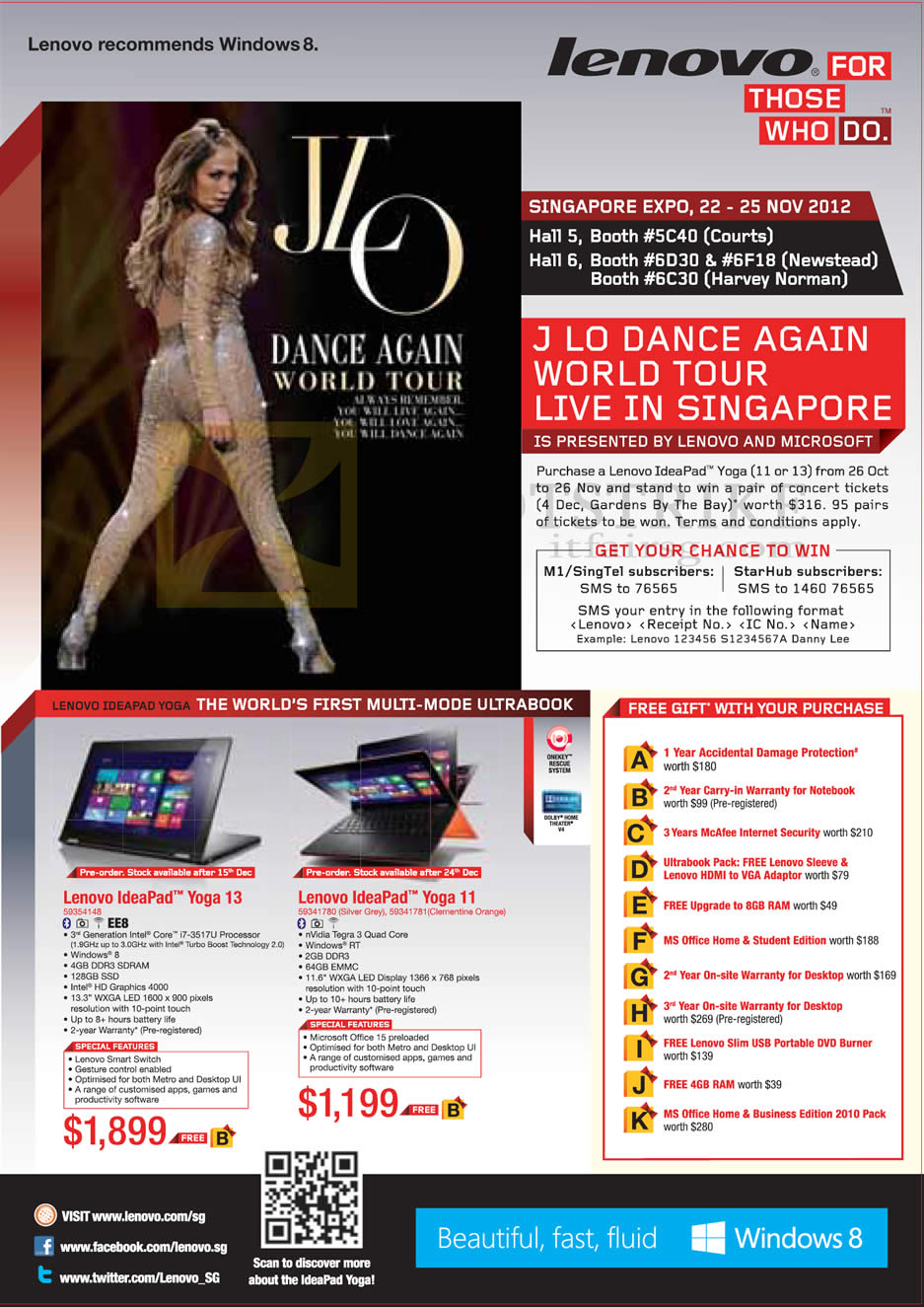 SITEX 2012 price list image brochure of Lenovo Notebooks IdeaPad Yoga 13 Ultrabook, Yoga 11