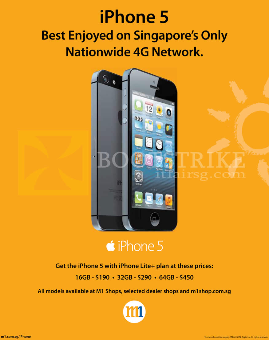 SITEX 2012 price list image brochure of M1 Apple IPhone 5