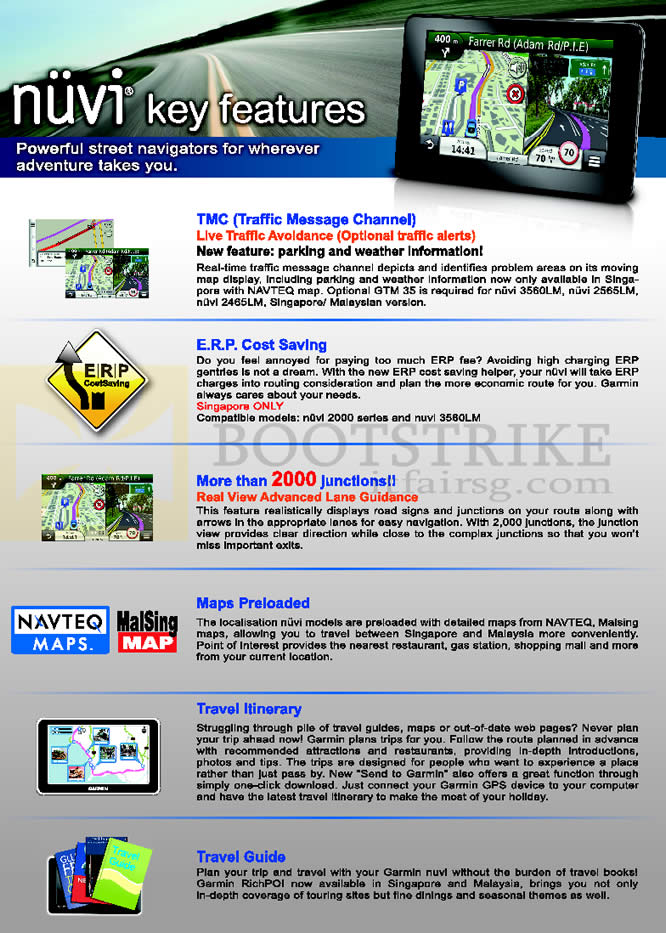 SITEX 2012 price list image brochure of Navicom Garmin GPS Navigator Features TMC, ERP, Navteq, MalSing