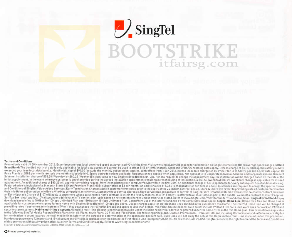 SITEX 2012 price list image brochure of Singtel Mio Home Terms Conditions
