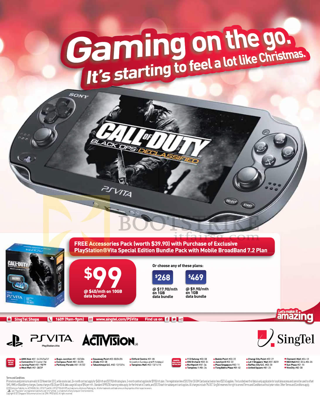SITEX 2012 price list image brochure of Singtel Mobile Broadband PlayStation Vita Special Edition Free Accessories Pack