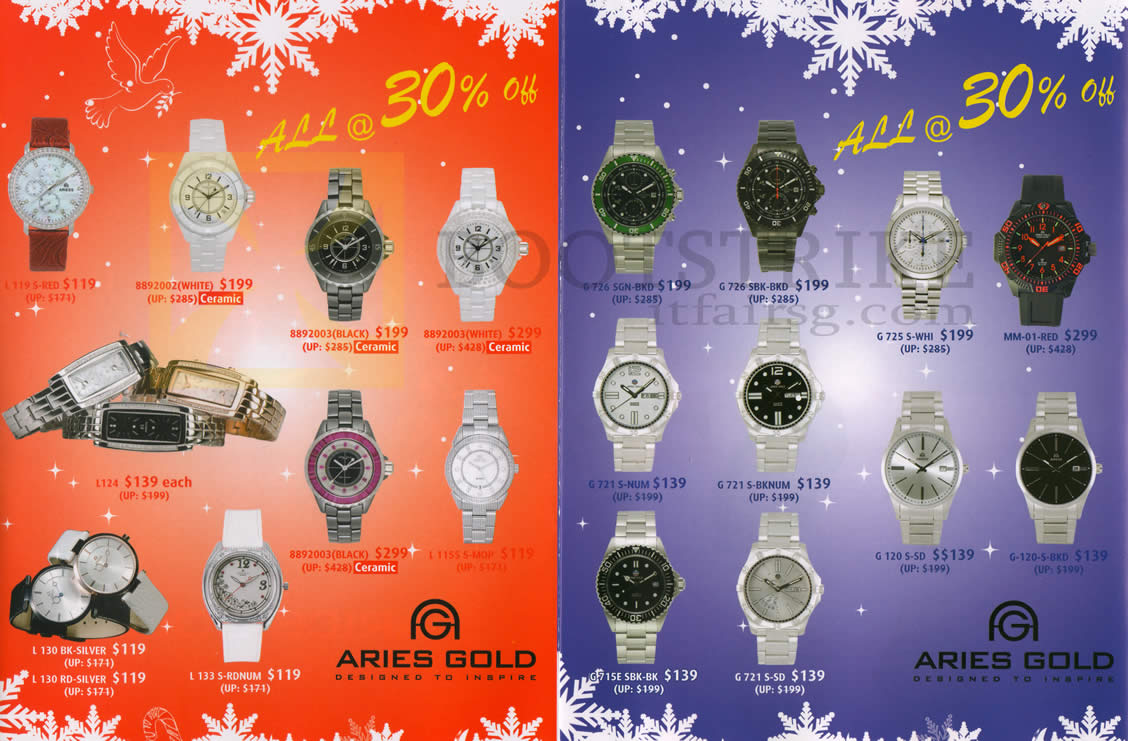 SITEX 2012 price list image brochure of Solus H2 Hub Watches Aries Gold 2
