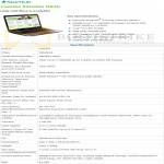 Starhub Toshiba Satellite M840 Notebook Specifications