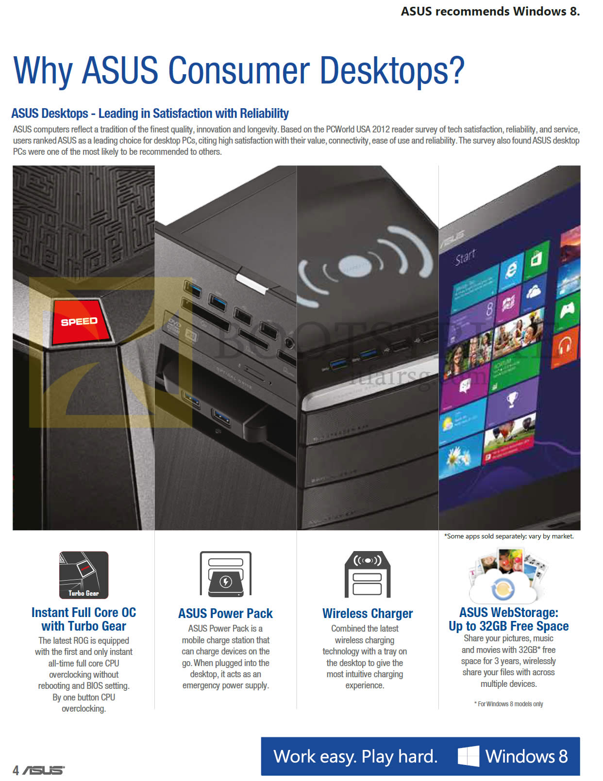 SITEX 2013 price list image brochure of ASUS Why ASUS Consumer Desktops, Wireless Charger, Power Pack, Webstorage