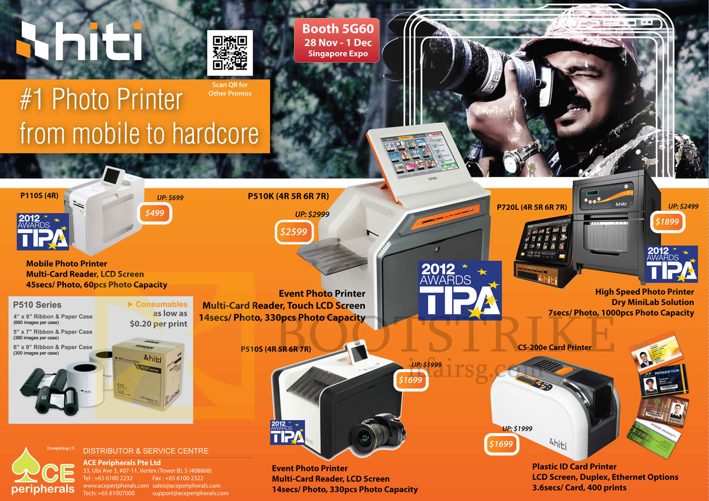 SITEX 2013 price list image brochure of Ace Peripherals HiTi Printer P110S S420i P720L P510S P510K CS 200e