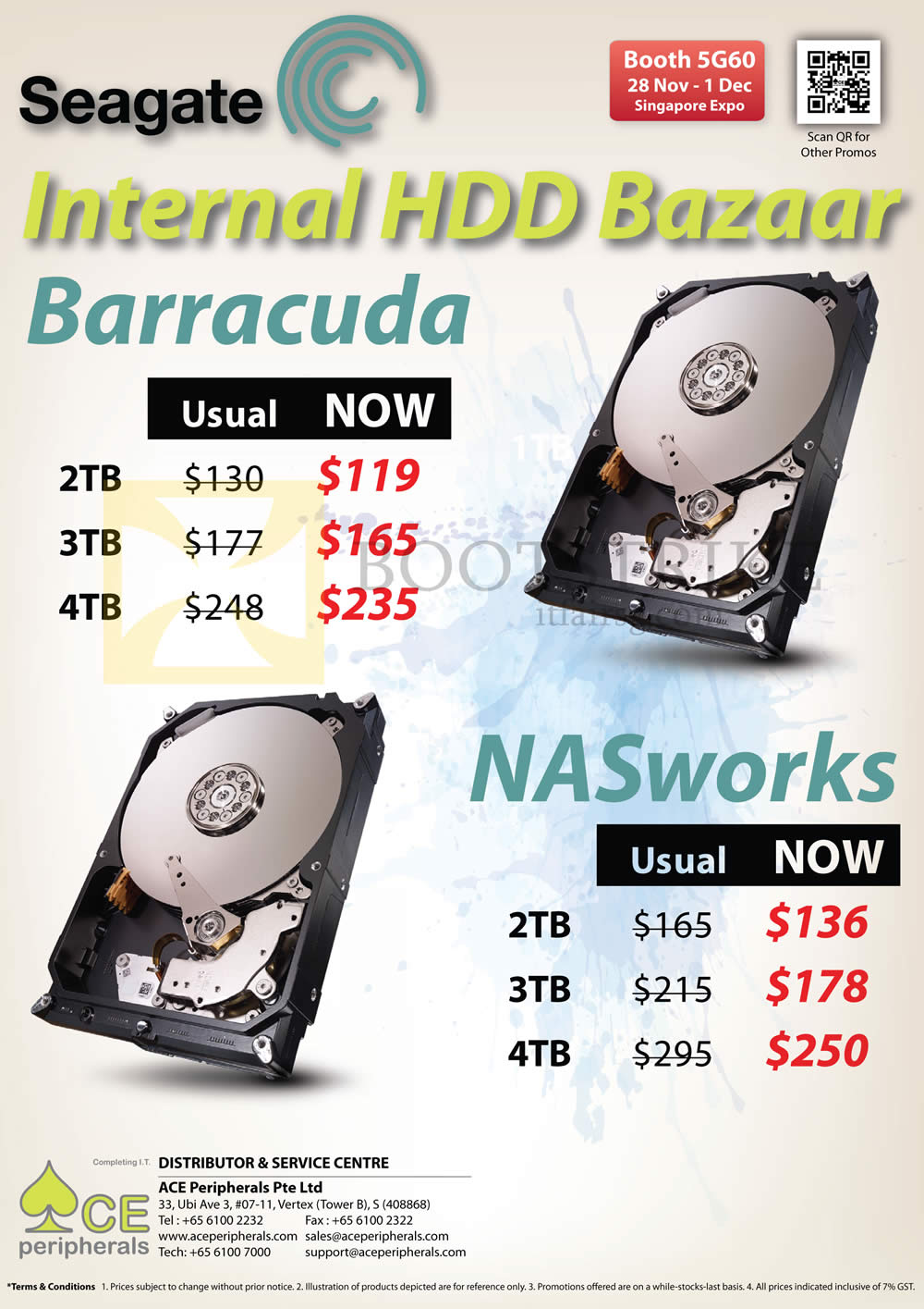 SITEX 2013 price list image brochure of Ace Peripherals Seagate Internal HDD Barracuda NASworks 1TB 2TB 3TB 4TB