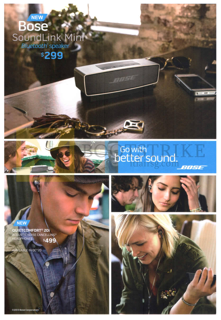 SITEX 2013 price list image brochure of Epicentre Bose SoundLink Mini Bluetooth Speaker, Quiet Comfort 20i