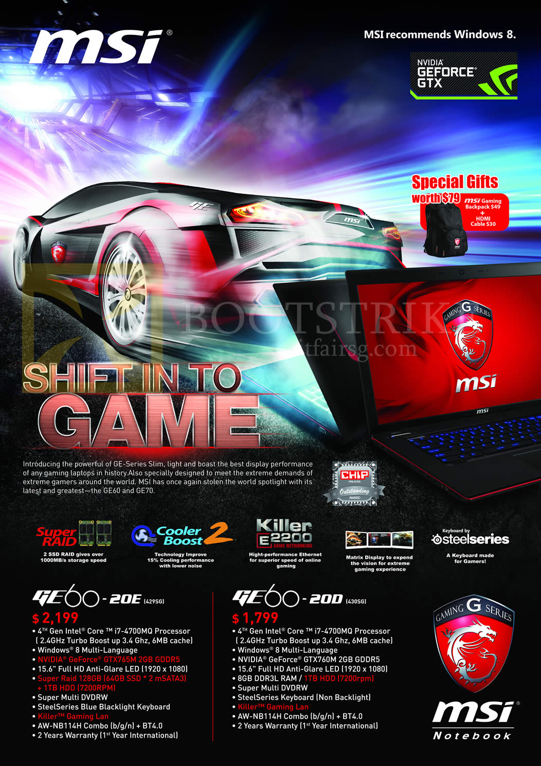 SITEX 2013 price list image brochure of MSI Notebooks Gaming GE60-20E, GE60-20D
