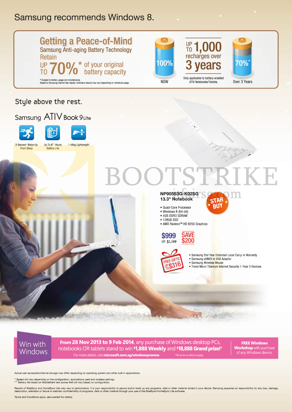 SITEX 2013 price list image brochure of Samsung Notebook Ativ Book 9 Lite NP905S3G-K02SG
