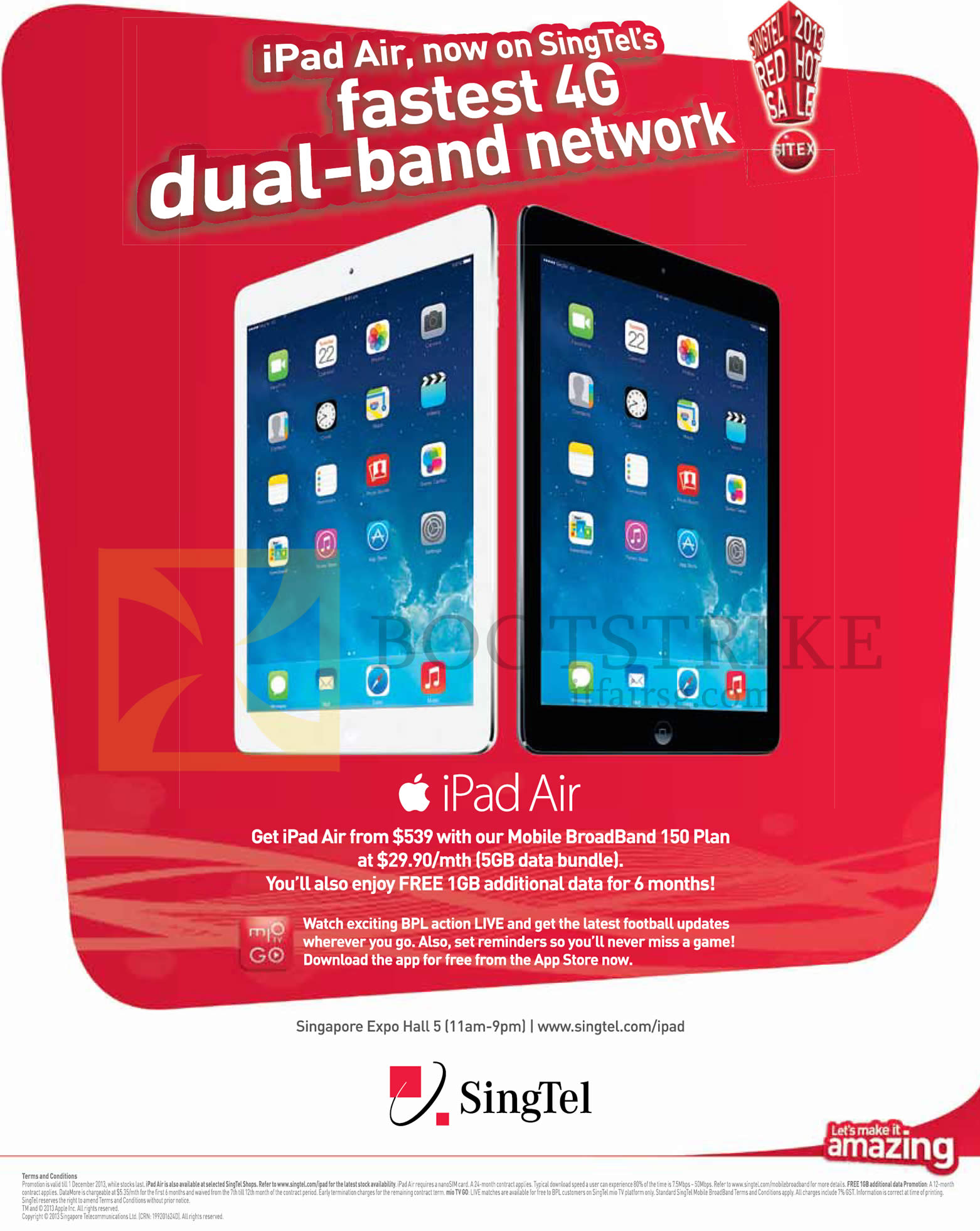 SITEX 2013 price list image brochure of Singtel Apple IPad Air Tablet