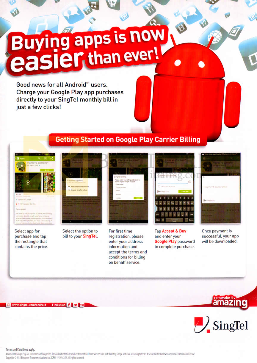 SITEX 2013 price list image brochure of Singtel Apps How To Charge Directly To Monthly Bill