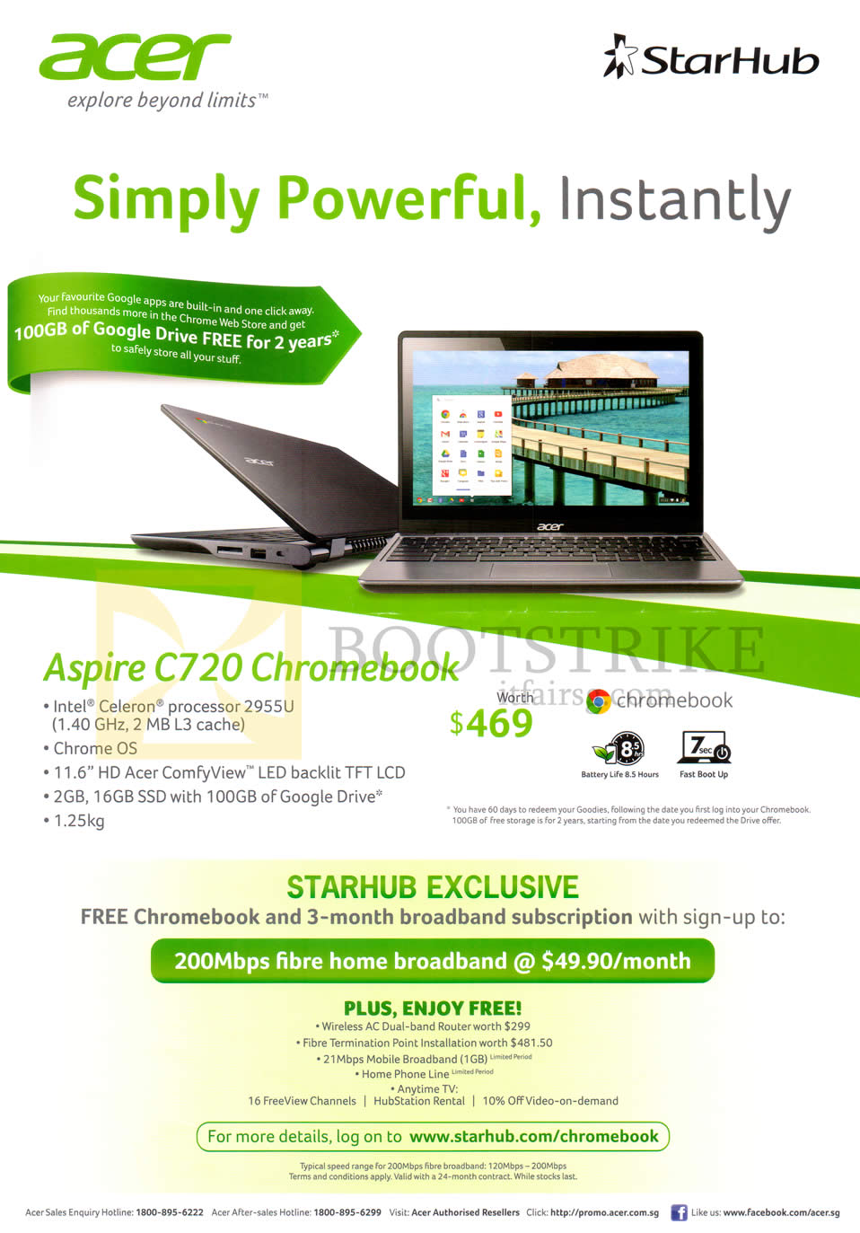 SITEX 2013 price list image brochure of Starhub Fibre Broadband 200Mbps 49.90 Free Acer Notebook C720 Chromebook Notebook