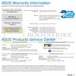 Warranty Information, Products Service Centre
