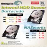 Seagate Internal HDD Barracuda NASworks 1TB 2TB 3TB 4TB