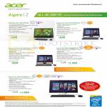 AIO Desktop PCs Webplay DA220HQL, Aspire ZC-105, ZC-610, Z3-610, U5-610