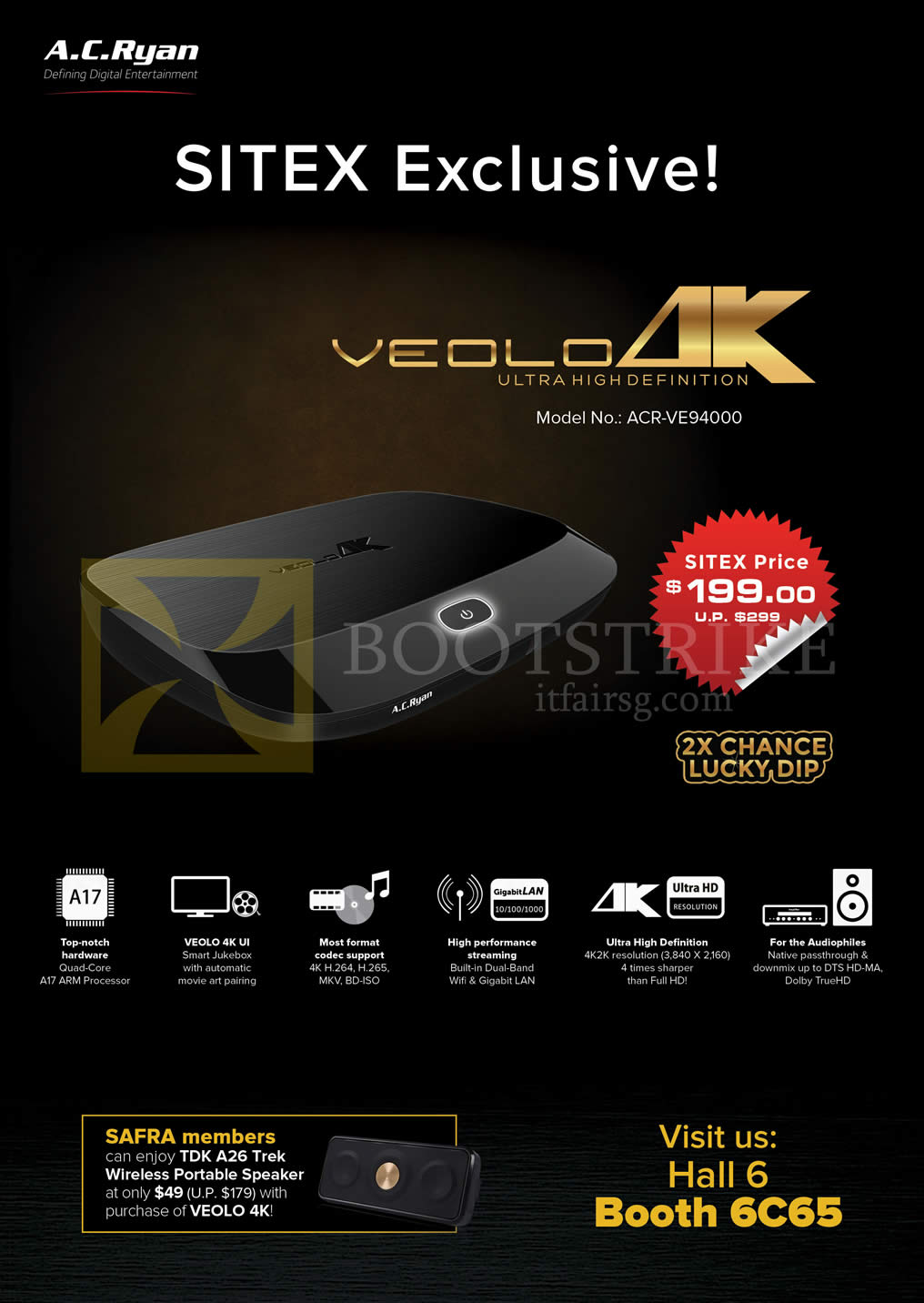 SITEX 2014 price list image brochure of AC Ryan Veolo 4K