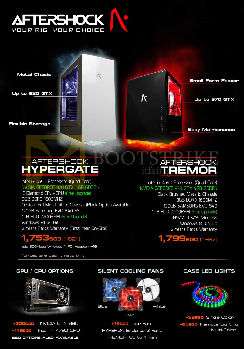 SITEX 2014 price list image brochure of Aftershock Desktop PCs Hypergate, Termor
