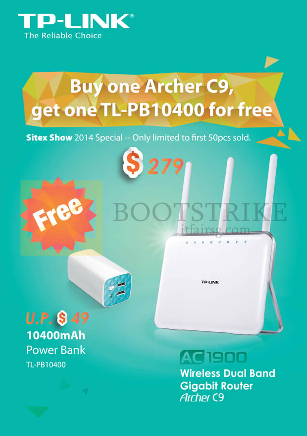 SITEX 2014 price list image brochure of Asia Radio TP-Link Networking Archer C9 Wireless Router