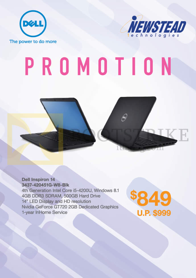 SITEX 2014 price list image brochure of Dell Newstead Notebook Inspiron 14 3437-420451G-W8-Blk