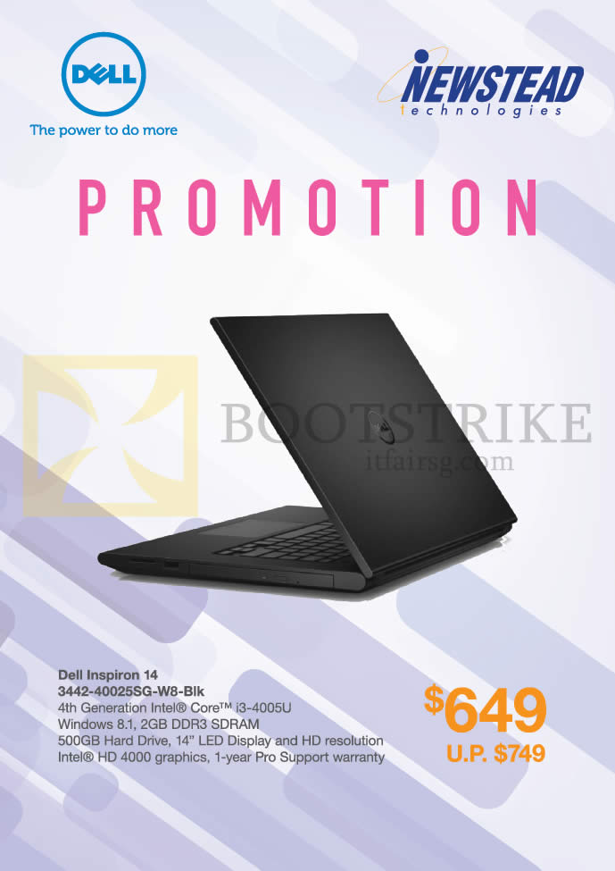 SITEX 2014 price list image brochure of Dell Newstead Notebook Inspiron 14 3442-40025SG-W8-Blk