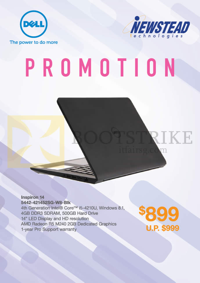 SITEX 2014 price list image brochure of Dell Newstead Notebook Inspiron 14 5442-421452SG-W8-Blk