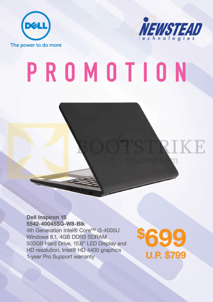 SITEX 2014 price list image brochure of Dell Newstead Notebook Inspiron 15 5542-40045SG-W8-Blk