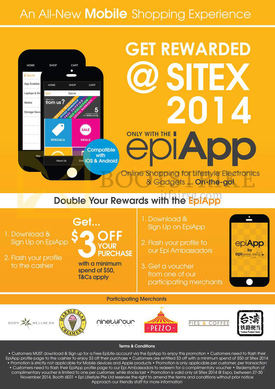 SITEX 2014 price list image brochure of Epicentre EpiApp