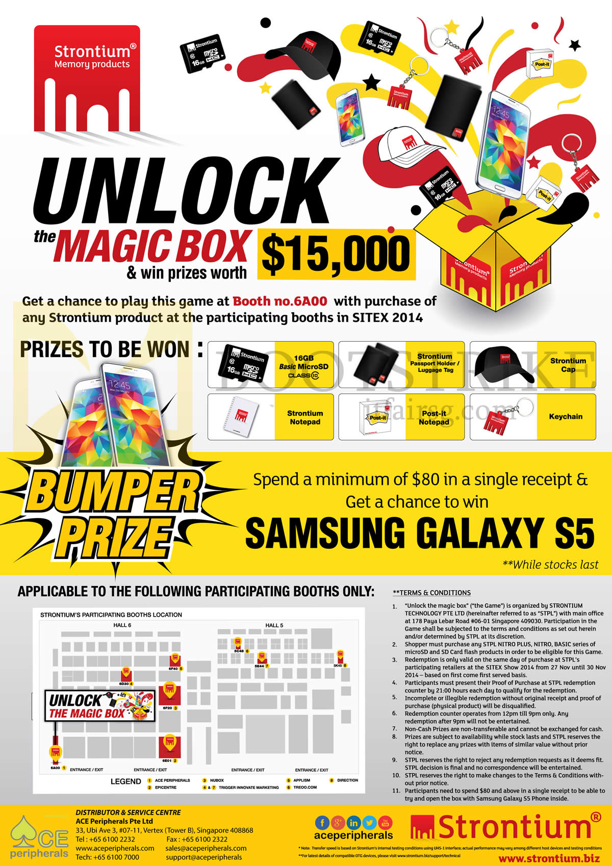 SITEX 2014 price list image brochure of Strontium Lucky Draw, Prizes