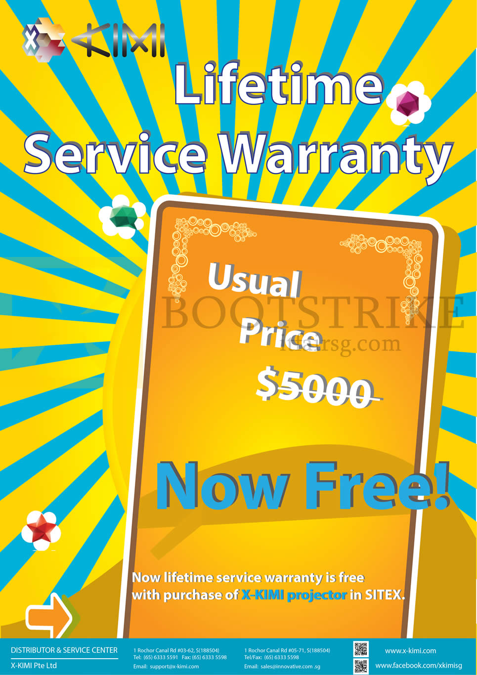 SITEX 2014 price list image brochure of X-Kimi Lifetime Service Warranty