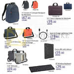 Targus Groove X Backpacks, Crave II Slipcase, Sync N Charge Lightning Cable, BT Wireless Keyboard, Evervu Blk