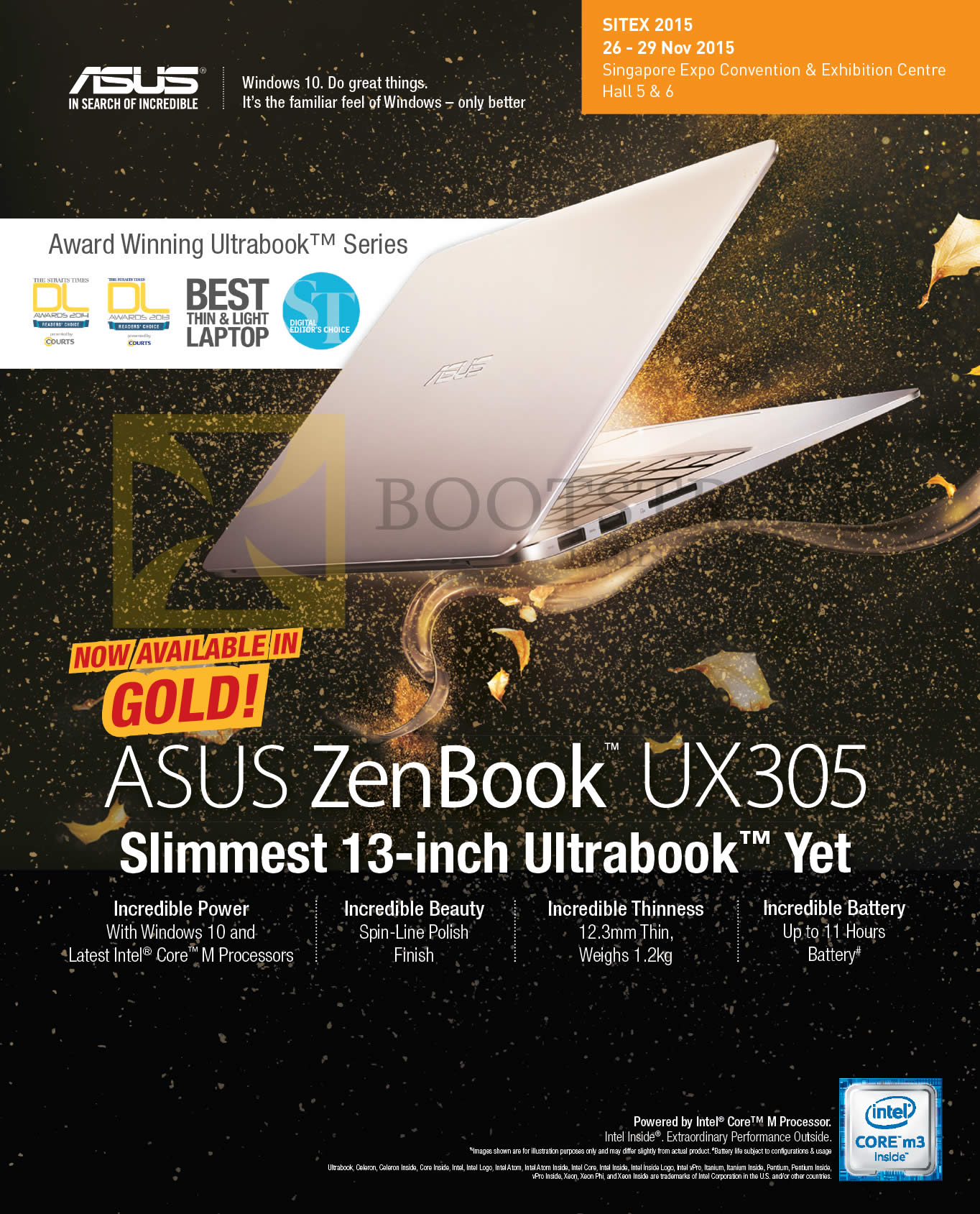 SITEX 2015 price list image brochure of ASUS Notebook Zenbook UX305 Notebook Features