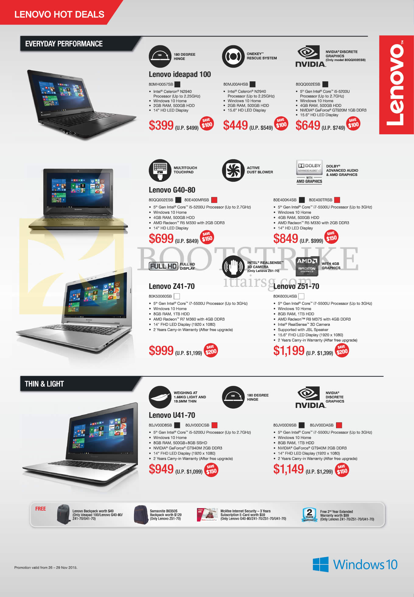 SITEX 2015 price list image brochure of Lenovo Notebooks Ideapad 100 80MH0057SB, 80MJ00AHSB, G40-80 80QQ002ESB, 80E400MRSB, Z41-70 80K50060SB, Z51-70 80K600U4SB, U41-70 80JV00D8SB, 80JV00DCSB
