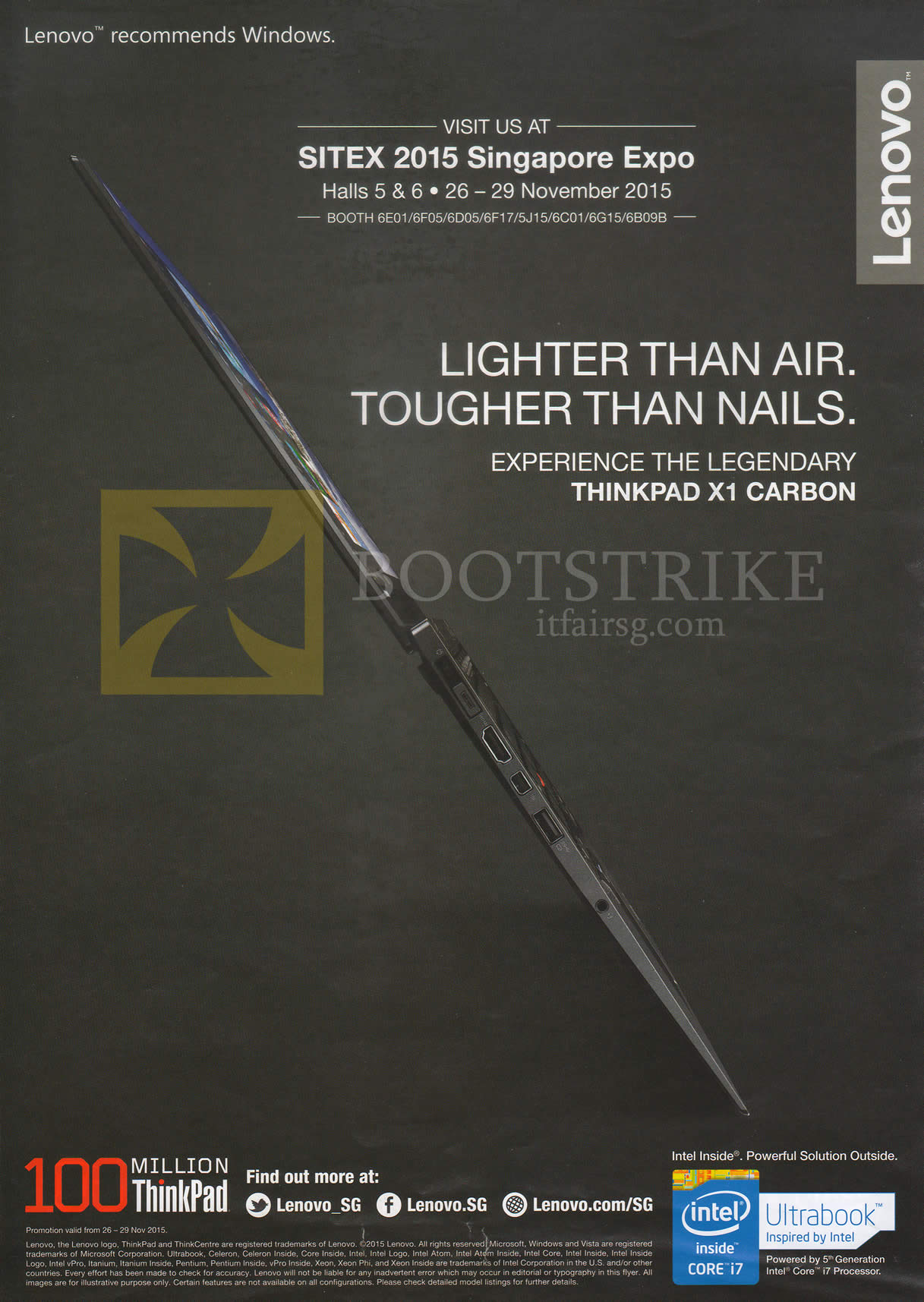 SITEX 2015 price list image brochure of Lenovo Thinkpad X1 Carbon Notebook