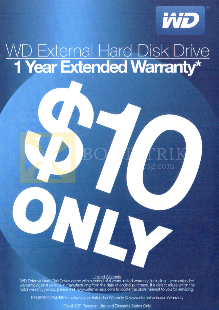 SITEX 2015 price list image brochure of Western Digital External Hard Disk Drive Extended Warranty