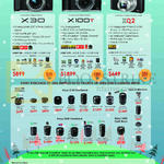 Digital Cameras X30, X100T, XQ2, Lenses, Lense Cleaning Wipes